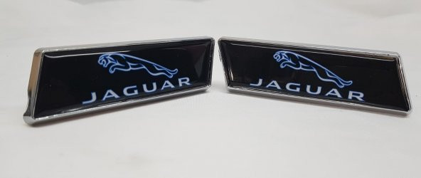 Jaguar Çamurluk arması Sağ Sol Takım Siyah Yazılı Amblem