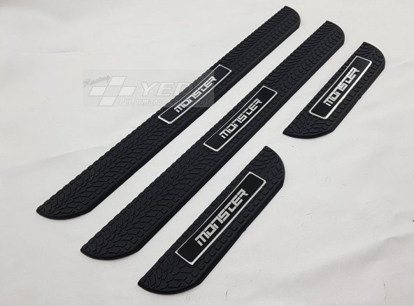 Monster Araçlara Kapı Eşik Çıtası 4 lü set Abs Soft Touch