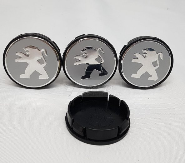 Jant Göbeği Peugeot 58/55 55mm Yuva 4lü set silver