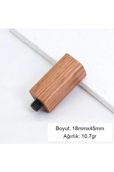 Ahşap Mum Mühür Sapı Koyu Kayın Ağacı G20 Özel Tasarım M8 Dişli ürün görseli