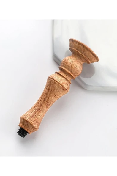 Ahşap Mum Mühür Sapı Gül Ağacı G23 Tasarımı Özel Seri M8 Dişli - 2