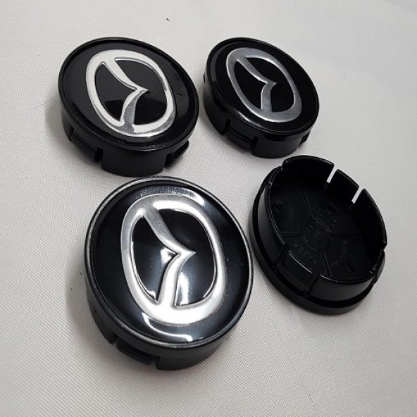 Jant Göbeği Mazda 58/55 (55mm Yuva) 4lü Set Siyah Geçmeli