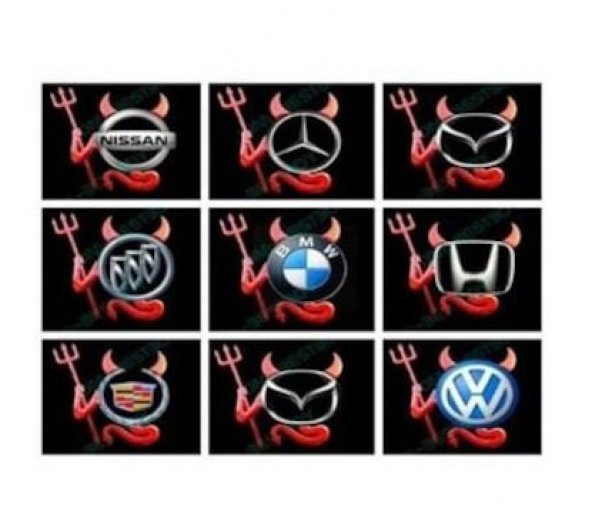 ŞEYTAN DEVİL OTO LOGO STICKER Kırmızı Renk - 2