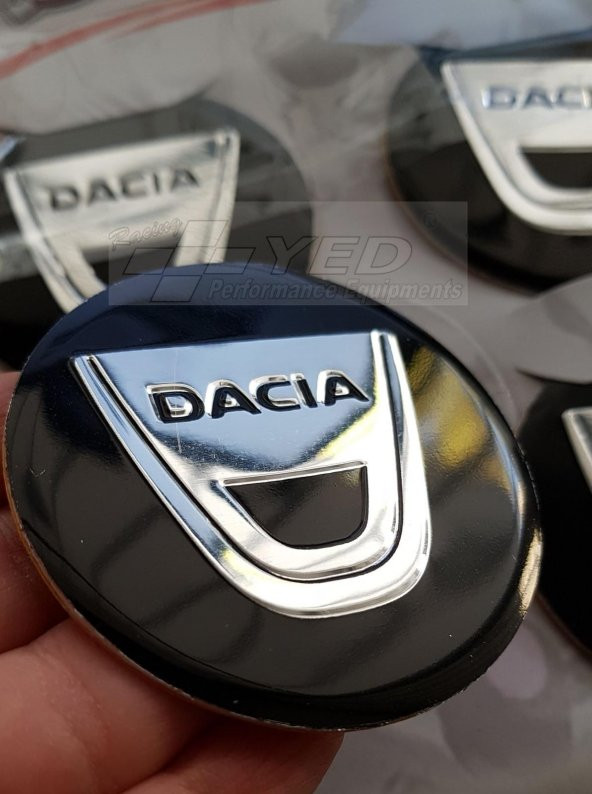 Jant Göbeği Arma Dacia 60mm Aluminyum SİYAH 4lü set
