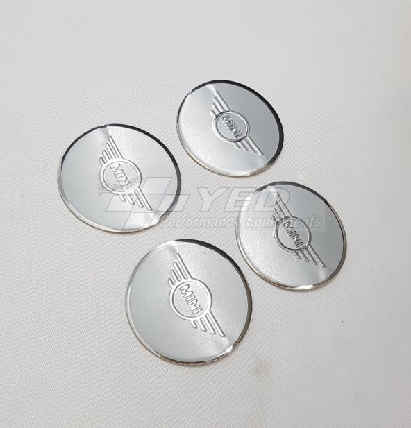 Jant Göbeği Arma Mini Cooper 60mm 4lü Silver Alüminyum Yapıştırma - 2