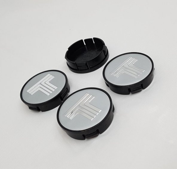 Jant Göbeği Tofaş 58/55 55mm iç çap 4lü set T logolu Silver - 2