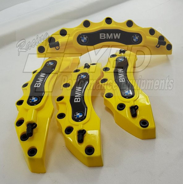 Kaliper Kapağı BMW UYUMLU Sarı Renk 4lü Set Siyah Plasto Logo - 1