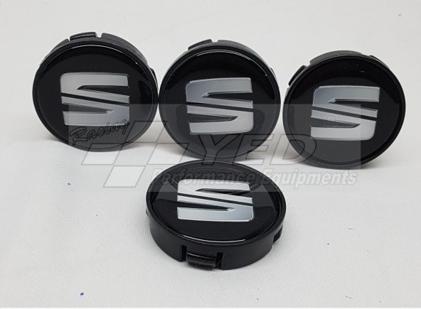 Jant Göbeği Seat 58/55 55mm Yuva 4lü Set Siyah Plasto Damla YM - 2