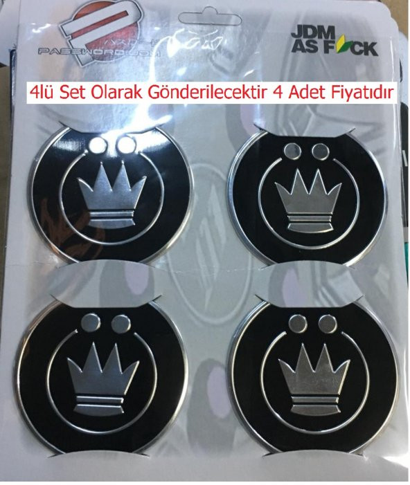 Jant Göbeği Arma Konig 60mm Alüminyum Yapıştırma 4lü Set