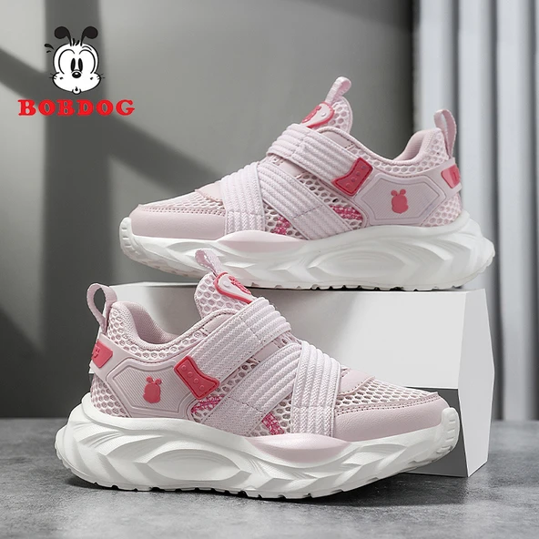 Unisex Çocuk Yazlık Fileli Spor Ayakkabı (Pembe)