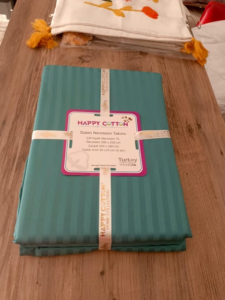 %100 PAMUK SATEN  ÇİFT KİŞİLİK NEVRESİM TAKIMI - 2