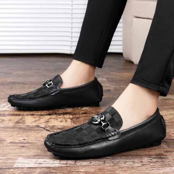 Erkek Deri Loafer Ayakkabı (Siyah)