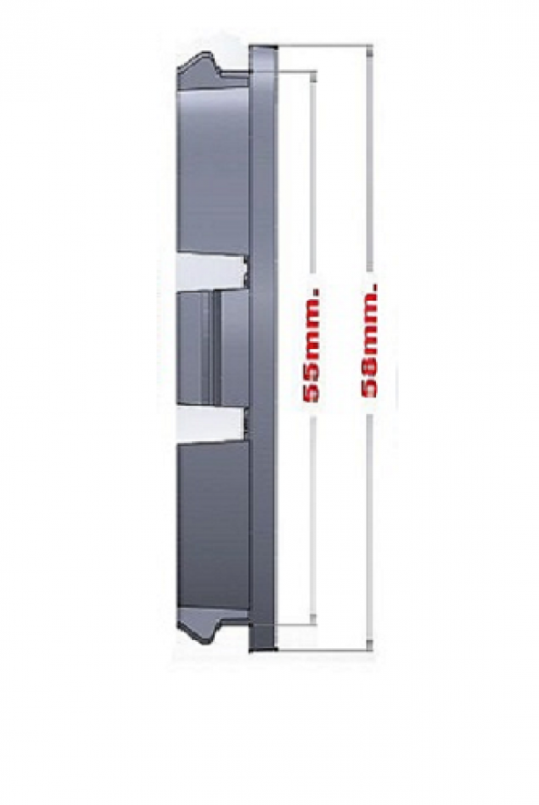 jant göbeği tofaş 58/55 55mm yuva 4lü set T logolu Siyah - 2