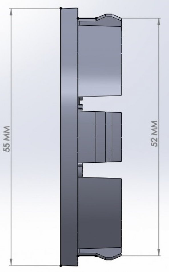 Jant Göbeğİ VOSSEN 55/52 52mm YUVA 4LÜ SET Plasto Damla - 3