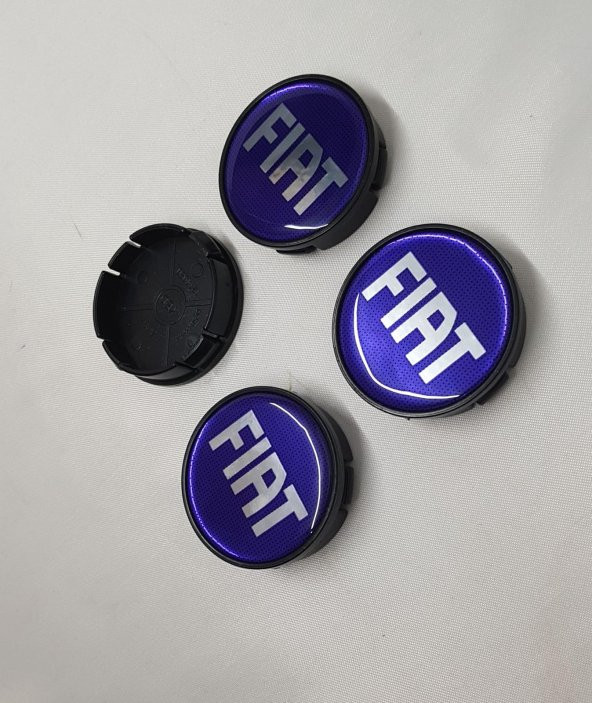 Jant Göbeği FİAT 58/55 55mm yuva 4 lü set mavi Plasto Damla - 2