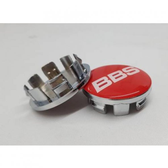 BBS Kırmızı ful Kromaj Jant Göbeği 50mm dış çap 43mm Yuva 4lü Set - 2