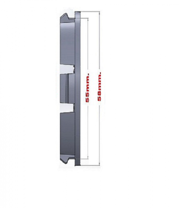 Jant Göbeği FİAT 58/55 55mm yuva 4 lü set mavi Plasto Damla - 3
