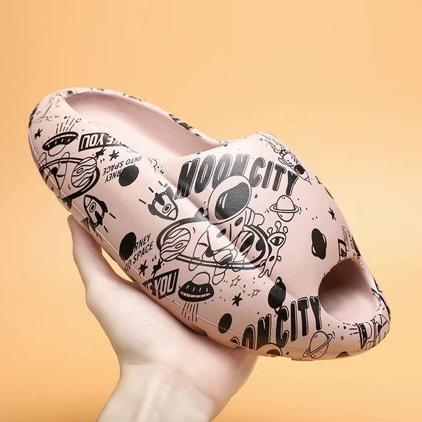 Unisex EVA Terlik Sandalet (Mor - Pembe)