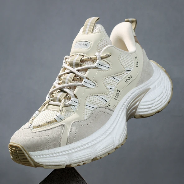 Unisex Spor Ayakkabı (Krem Beyaz)