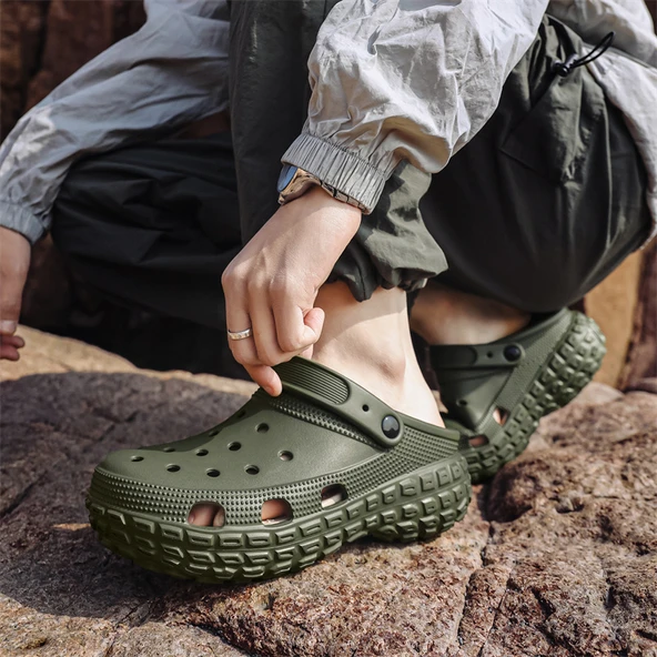Unisex Yazlık Terlik Sandalet (Haki Yeşili)