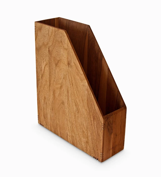 Woodsaka Reka Dosyalık & Dergilik - Ceviz - 29.6cmx 8.5cm x 32cm - 2