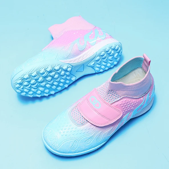 Unisex Çocuk Krampon Futbol Ayakkabısı (Pembe)
