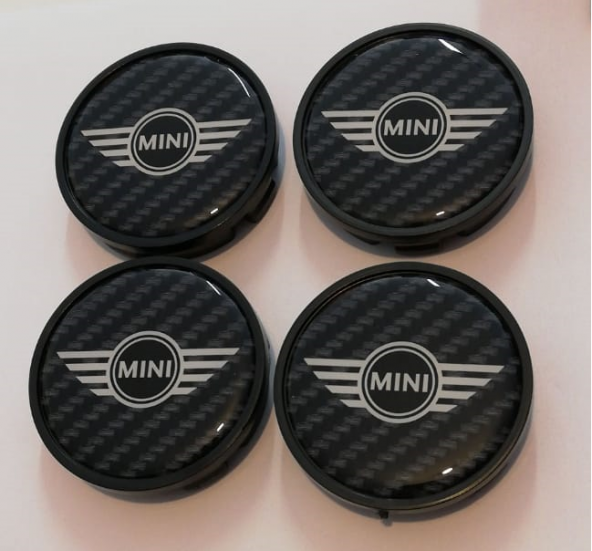 Jant Göbeği Mini Cooper 55/52 (52mm.Yuva) Plasto 4 lü set KARBON