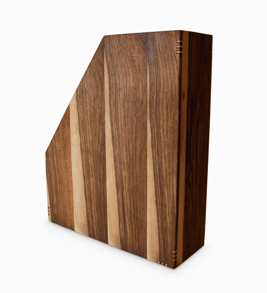 Woodsaka Reka Dosyalık & Dergilik - Ceviz - 29.6cmx 8.5cm x 32cm - 3