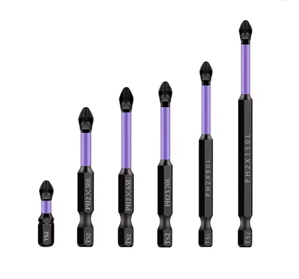 Profesyonel Manyetik Kaymaz Darbe Uçlu Çapraz Tornavida 150/90/70/65/50mm/Ts