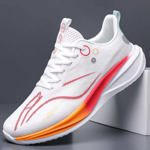 Unisex Spor Ayakkabı (Beyaz - Turuncu)