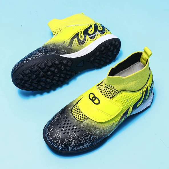 Unisex Çocuk Krampon Futbol Ayakkabısı (Sarı)