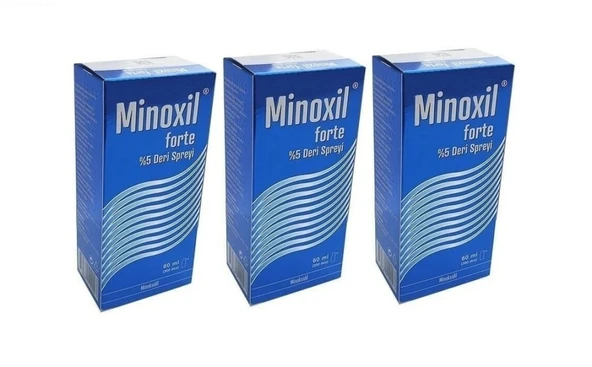 Minoxil Forte %5 Deri Spreyi 3'lü Paket