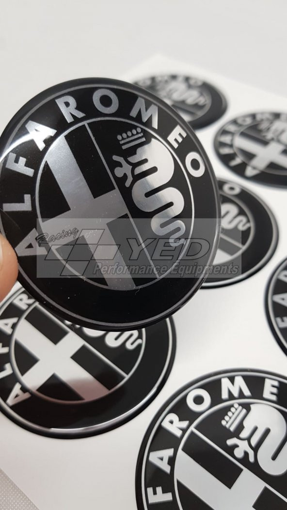 Jant Göbeği Arma Alfa Romeo 60mm Plasto Damla 4lü Siyah