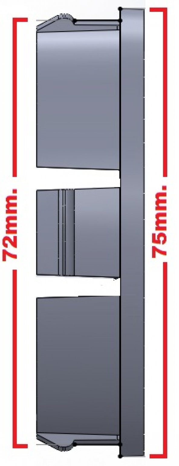 Jant Göbeği Tofaş 75/72 72mm yuva 4lü Set Kırmızı Plasto Damla - 3