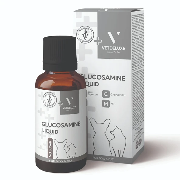 VETDELUXE Glucosamine Kedi Ve Köpekler İçin Chondroitin İçerikli Eklem ve Kıkırdak Desteği 100 ml