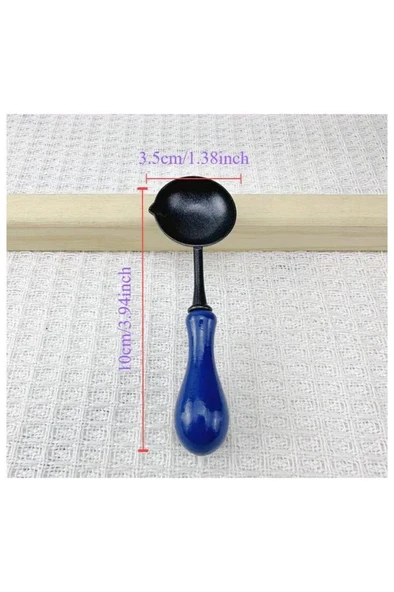 Mum Mühürü Eritme Kaşığı Yapışmaz Teflon  Kolay Temizlik Renkli Sap - Resim 11