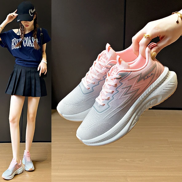 Kadın Spor Ayakkabı (Ay Rengi) - Resim 4