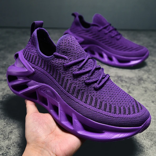 Unisex Örgü Spor Ayakkabı (Beyaz - Gri)
