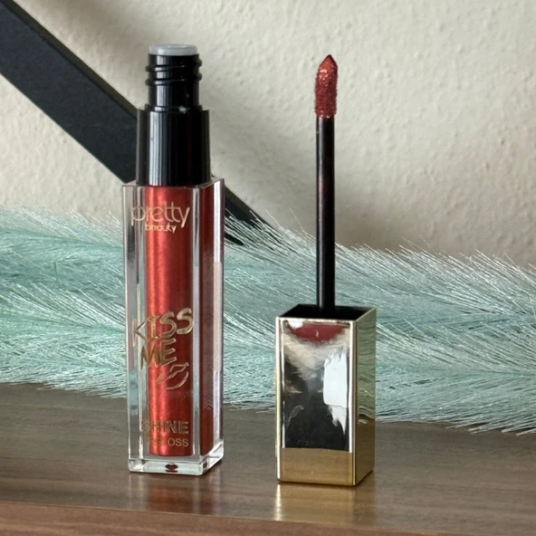 Sudedi Home Kiss Me Shine Lip Gloss - Kızıl Işıltılı Dudak Parlatıcısı - 4