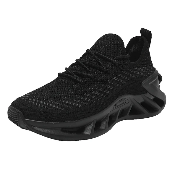 Unisex Örgü Spor Ayakkabı (Beyaz - Gri) - Resim 8