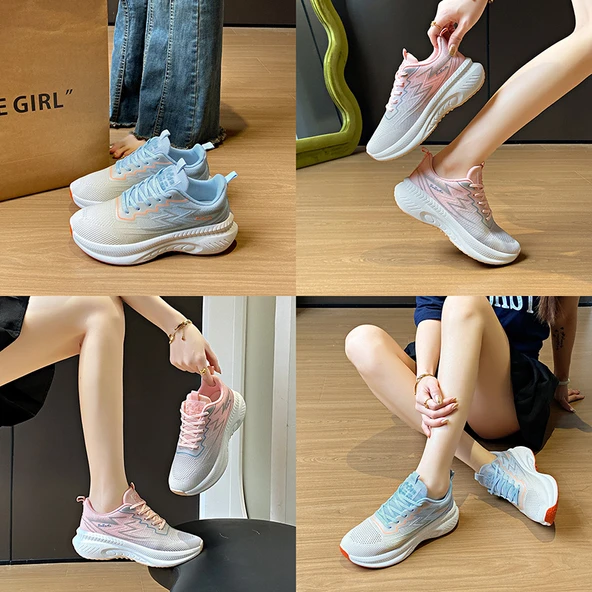 Kadın Spor Ayakkabı (Ay Rengi) - Resim 6