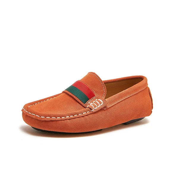 Unisex Çocuk Süet Loafer Ayakkabı (Turuncu)