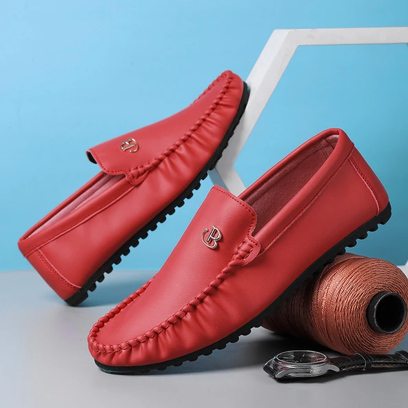 Erkek Günlük Loafer Ayakkabı (Kırmızı)