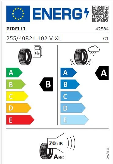 Pirelli 255/40 R21 102V XL P-Zero PZ4 (VOL) NCS Oto Yaz Lastiği (Üretim:2025) - 2