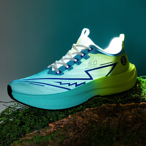 Unisex Karbon Plakalı Spor Ayakkabı (Yeşil çimen kokusu)