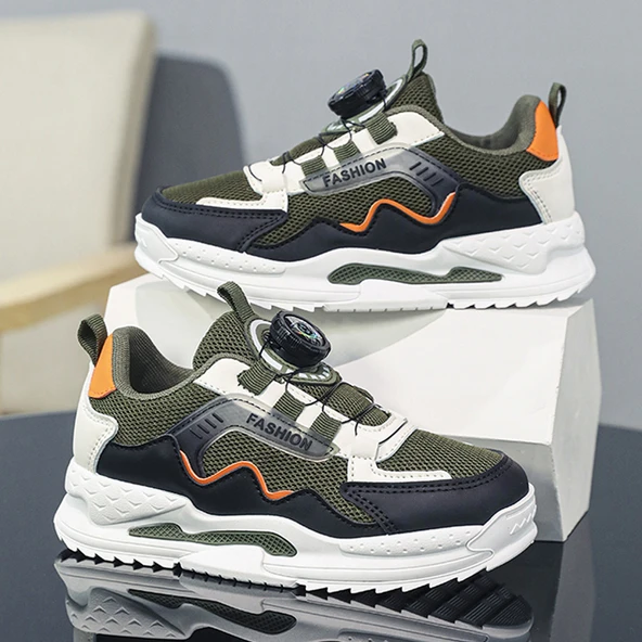 Unisex Çocuk Spor Ayakkabı (Haki Yeşili)