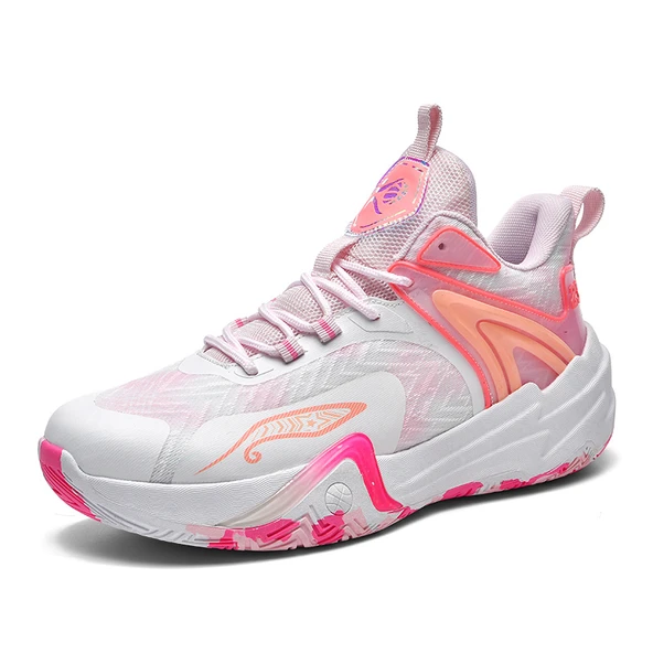 Erkek Çocuk Basketbol Ayakkabısı (Beyaz - Pembe)