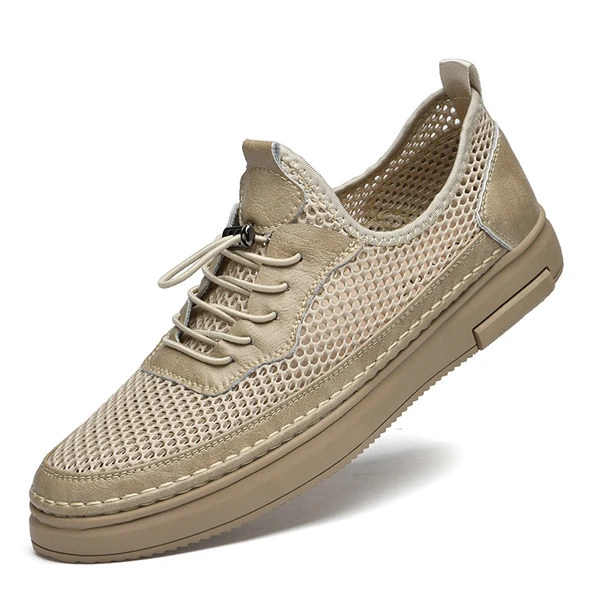Erkek Kaymaz File Sneaker Ayakkabı (Kum Rengi)