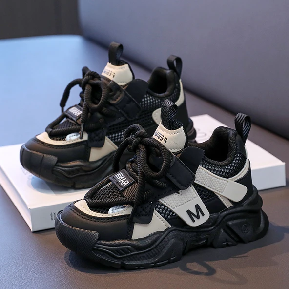 Unisex Çocuk Yazlık Spor Ayakkabı (Siyah)