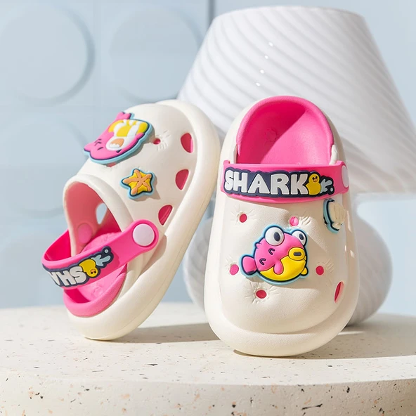 Unisex Çocuk Karikatür Terlik (Pembe)